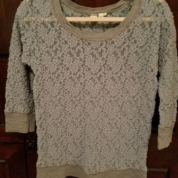 Eloise by Anthropologie Lace Sweatshirt - Picture 2 of 4